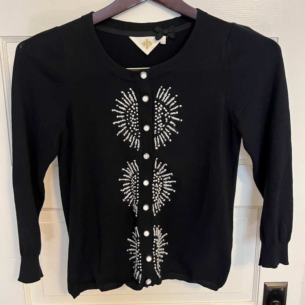 Anthropologie HWR Sunburst Embroidered Cardigan